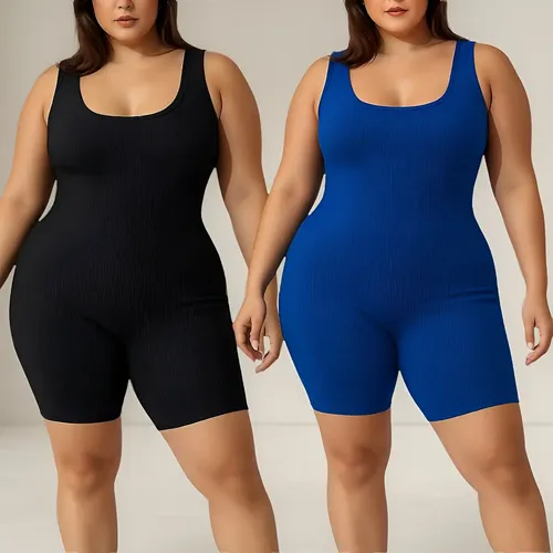 MLB 4171254395 Kit 2 Macaquinhos Plus Size Femininos Ribana G Ao G3 JM