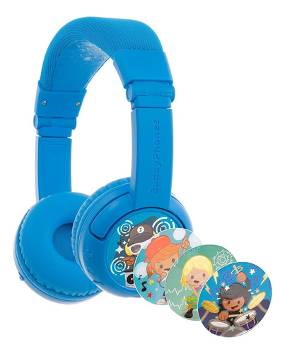 Auriculares  Onanoff Buddyphones Play +, Bluetooth/azul
