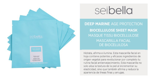 Melaleuca, 5 Mascarillas Faciales Deep Marine De Sei Bella