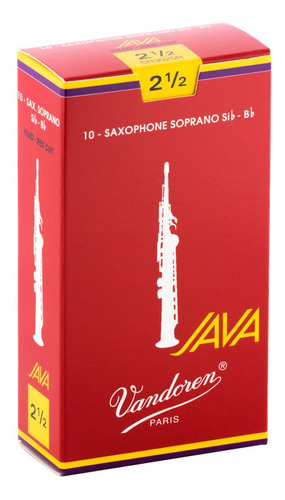 Vandoren Sr3025r Soprano Saxo Java Rojo Caas Fuerza 2.5; Caj
