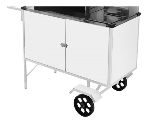 Imagem 2 de 6 de Carrinho De Churrasco Luxo Com Rodas Maciças Bl03m Cefaz
