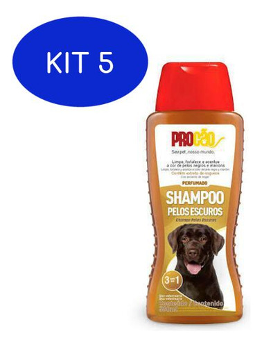 Kit 5 Shampoo Pelos Escuros - Procão