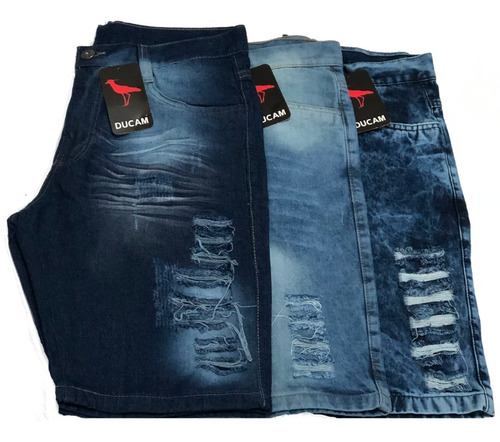 Imagem 1 de 2 de Kit 3 Bermudas Jeans Masculina  Original