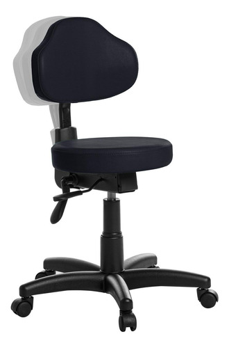 Cadeira Mocho Plus Ergonômica Rce Azul Escuro