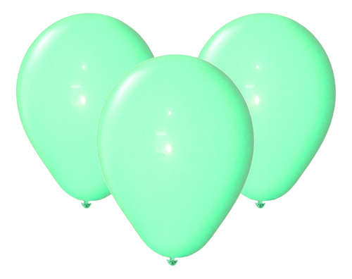 Globo Pastel De 9 Pulgadas X25u Party Time - Cotillón Waf Color Verde