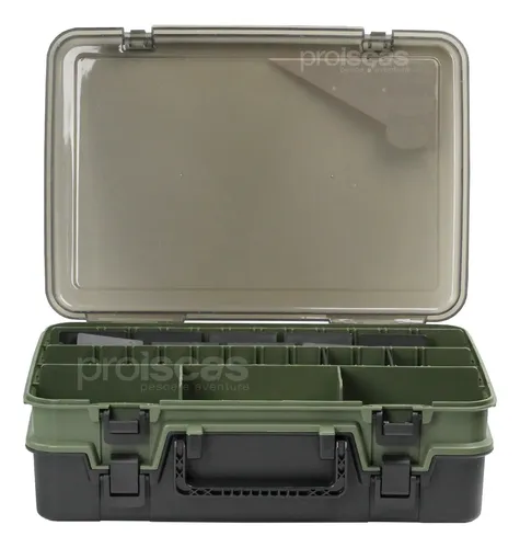 Caixa De Pesca Estojo Duplo Box Premium Lizard Para Isca