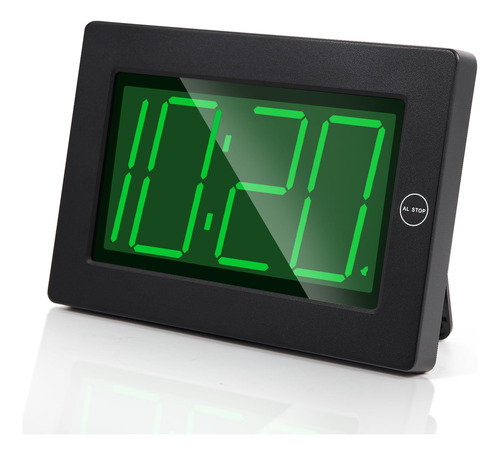 Reloj De Pared Digital Led Con Brillo Ajustable Montaje Vers