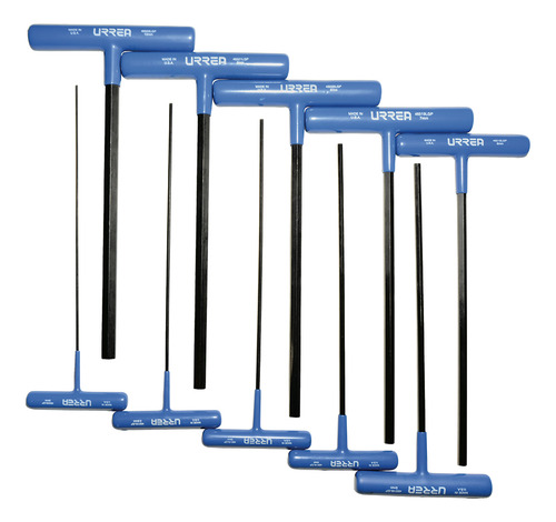 Juego Llaves Hexagonales Tipo T Ergonómicas Métricas 10 Pz