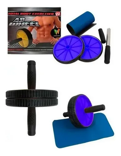 Rueda Rodillo Abdominal Lumbar Ab Wheel Doble Rueda +tapete