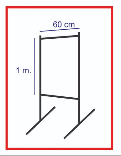 Cartel Para Vereda Doble Faz 60x120cm