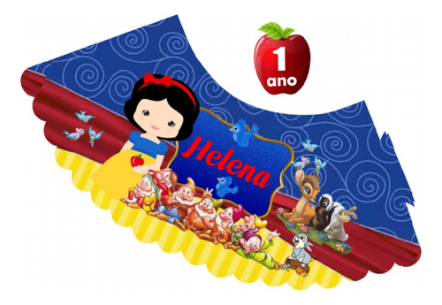 Branca De Neve Abajur Na Taça Com Led Pisca Papel Foto 230g