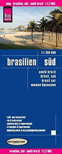 Brasil Sur, Mapa De Carreteras Impermeable. Escala 1:1.200.0