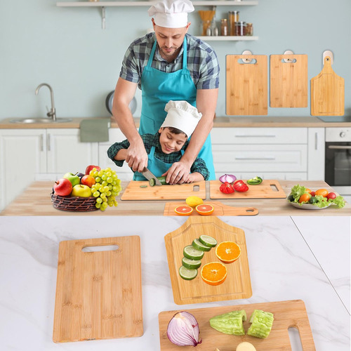 Set De 3 Tablas De Bambú Para Picar 100% Biodegradables