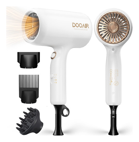 Dooair 7045 - Secador De Pelo Con Peine Y Concentrador, Seca