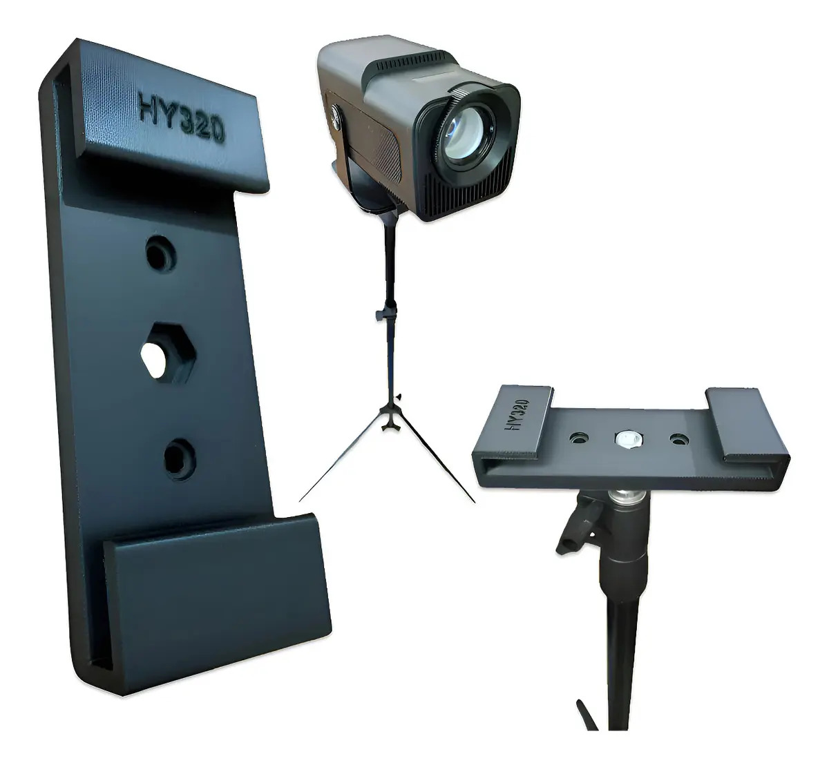 Suporte Preto Para Projetor HY320 Parede Teto 180° Magcubic