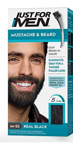 Pinta Barba Y Bigote En 5 Minutos Real Black Just For Men