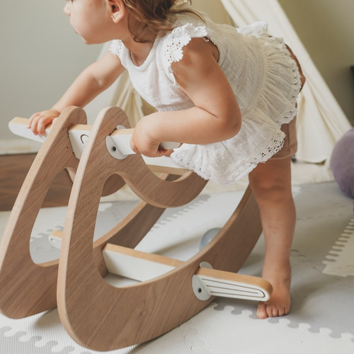 Imagen 5 de 10 de Mecedora/balancín De Madera Infantil Diseño- Envío Gratis