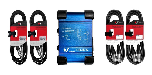 Venetian Db07 Caja Directa Activa + 2 Cables Canon Y 2 Plug