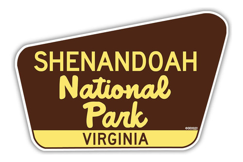 Calcomanía De Parque Nacional De Shenandoah 3.75  Vini...