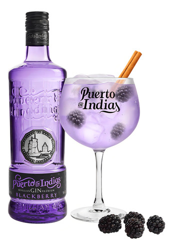 Pack De 2 Ginebra Puerto De Indias Blackberry 750 Ml