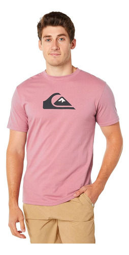 Polera  Quiksilver Comp Logo Dusty Hombre Rosado