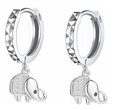 Aros Elefante Plata 925 Cz Animal Hipoalergénicos