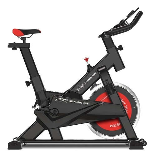 Bicicleta fija Stingray SFSPIN-2 para spinning color negro y rojo