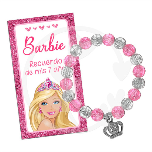 Pulseras Souvenirs Barbie Y Ken Originales X25