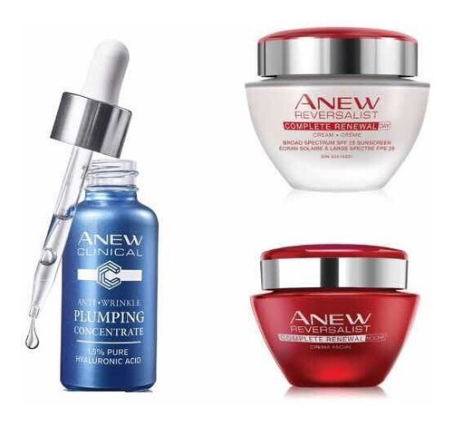 Pack Anew Serum Acido Hialuronico Y Cremas Faciales Avon