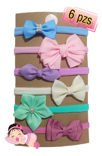 Diadema Para Bebé Tiara Pack 6 Piezas