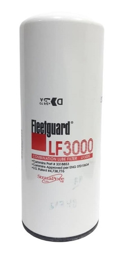 Filtro Aceite Fleetguard Lf3000/ Wix 51748 Ford Cargo 1721