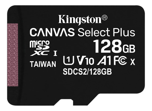 Tarjeta de memoria Kingston SDCS2SP Canvas Select Plus con adaptador SD 128GB
