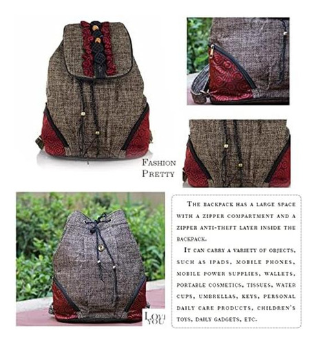 Huangguoshu Hippie Mochila Monedero Para Mujer Mochila Con