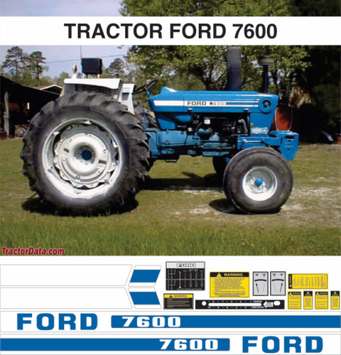 Kit Calcomanias Restauracion Tractor Agricola Ford 7600