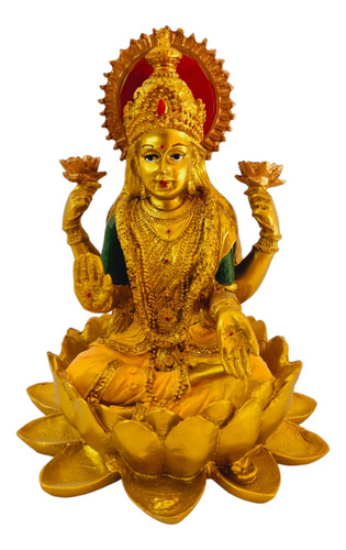 Imagen Estatuilla Lakshmi Laxmi India Resina 15cm- Envios! 