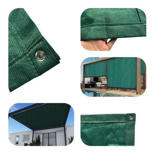 Tela Verde 95% - 2m X 6m Com Bainha E Ilhós Hv®