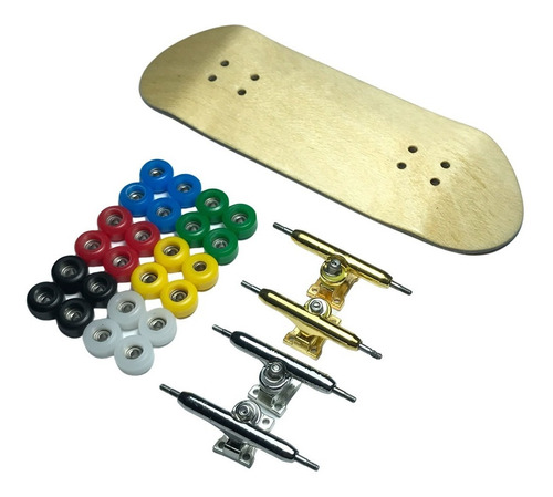 Imagen 2 de 2 de Trucks 32mm - Ruedas Cnc Khoi Finger Skateboards Fingerboard