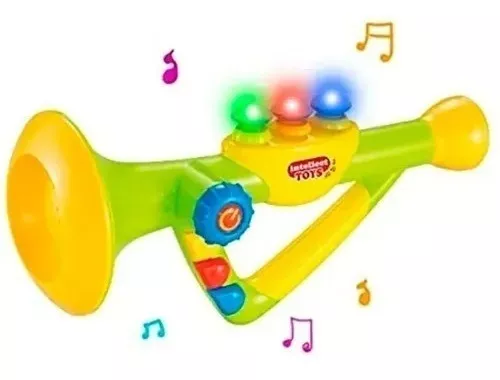 Trompeta Juguete Con Luz Y Sonido Musical Infantil Bebe