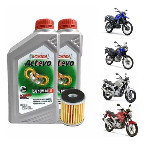 Kit Service Filtro Aceite Yamaha Xtz250 Semisintético 10w40