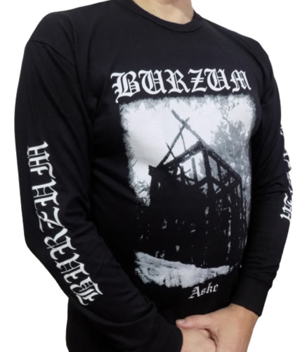 Remera Manga Larga Burzum Black Metal Camiseta Que Sea Rock