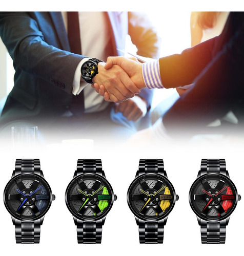 Reloj Deportivo Para Hombre, Impermeable, Con Ruedas De Coch