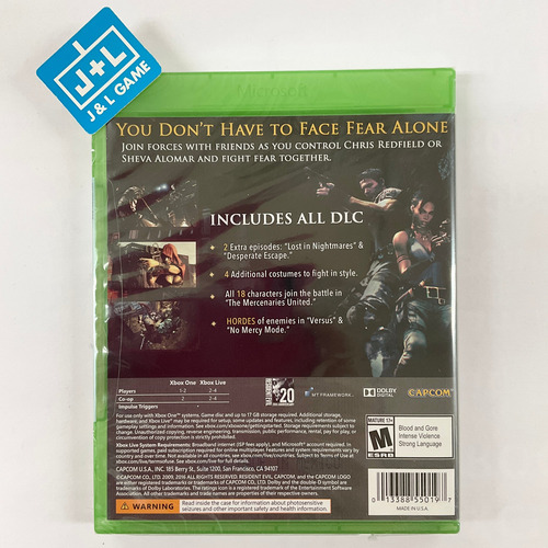 Resident Evil 5 Hd Xbox One Nuevo (en D3 Gamers)