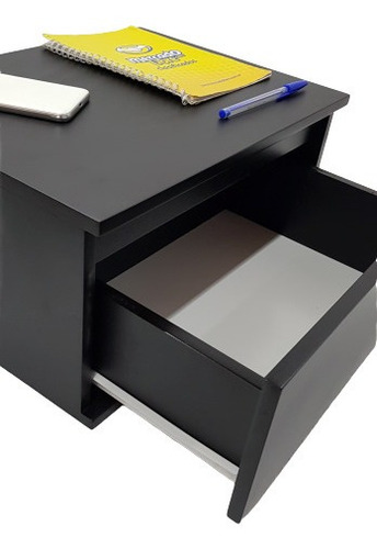 Imagen 4 de 10 de Set X 2 Mesa Mesita Luz Laqueado Flotante Cajon Corredera