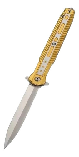 Cuchillo Navaja Tactico Militar Plegable Gold Caza Camping