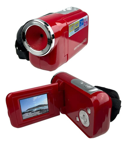 Cámara de vídeo, grabadora de cámara digital de 1080x720 con pantalla LCD TFT de 2 pulgadas, cámara de vlogs para niños, cámara de vídeo de 32 GB para fotografía, para Youtube (roja)