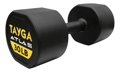 Pesa Mancuerna 30lb C/u Tayga Atlas Gimnasio Color Negro
