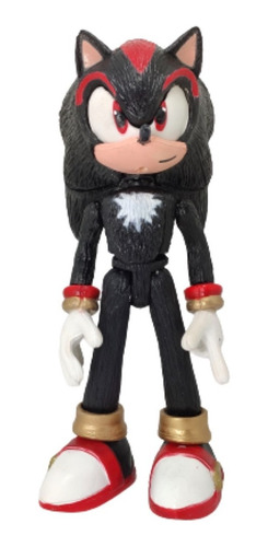 Figura Sonic Shadow Articulado Juguete Erizo Negr 27cm Envío