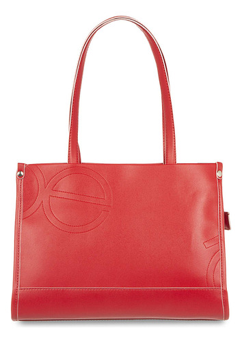 Bolsa Cloe Satchel Para Mujer Grande Asas Reforzadas Color Rojo
