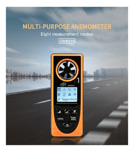 Anemómetro Multiusos Multiparámetro 8 En 1 - Benetech Gm8910