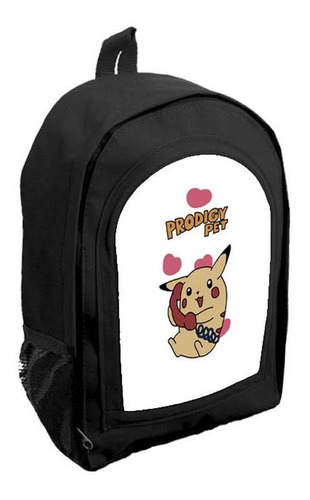 Mochila Negra Infantil Nena Nene Pikachu Pokemon Tt21